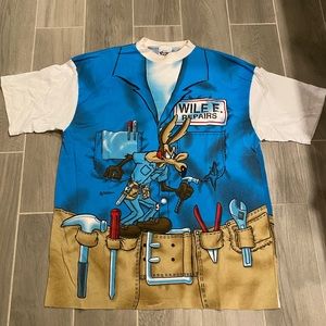 VINTAGE LOONEY TOONS Wile E coyote - Taz T-shirt